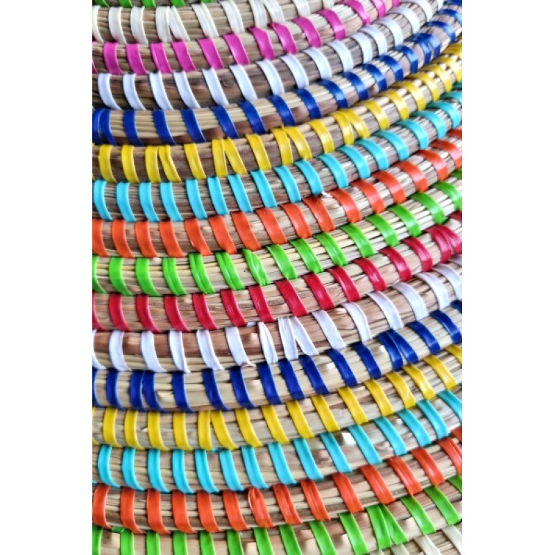 Afrikaanse wasmand uit Senegal multicolor