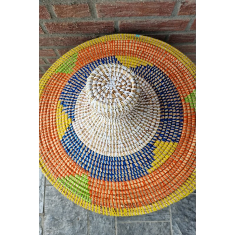 Afrikaanse wasmand uit Senegal multicolor 