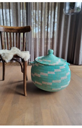 Afrikaanse Basla opbergmand turquoise