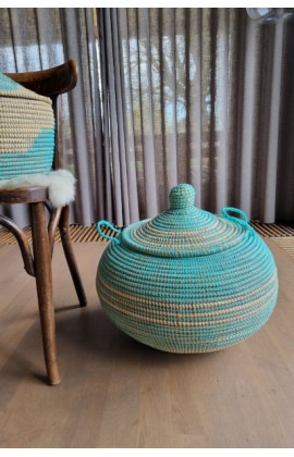 Afrikaanse Basla opbergmand turquoise