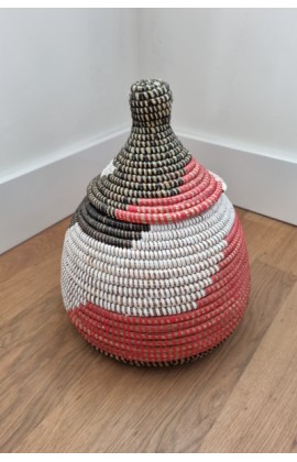 Afrikaans bijou opbergmandje rood