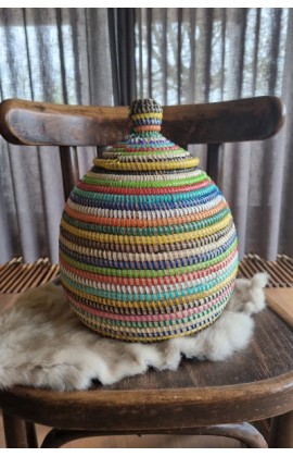 Afrikaans bijou opbergmandje multicolor 