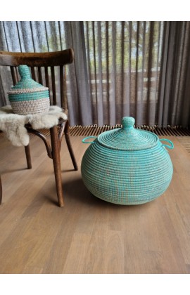 Afrikaanse Basla opbergmand turquoise