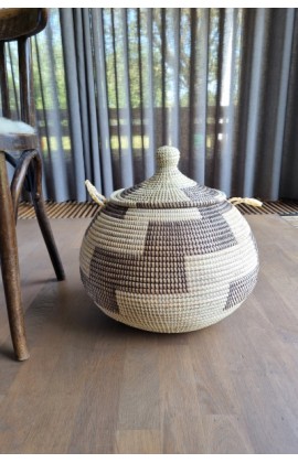 afrikaanse opbergmand zeegras bruin creme