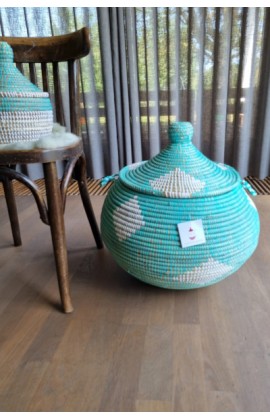 Afrikaanse Basla opbergmand turquoise