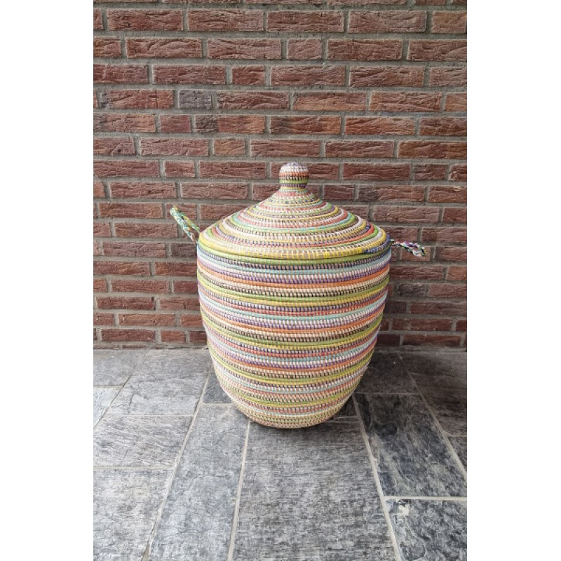 Afrikaanse wasmand opbergmand  multicolor