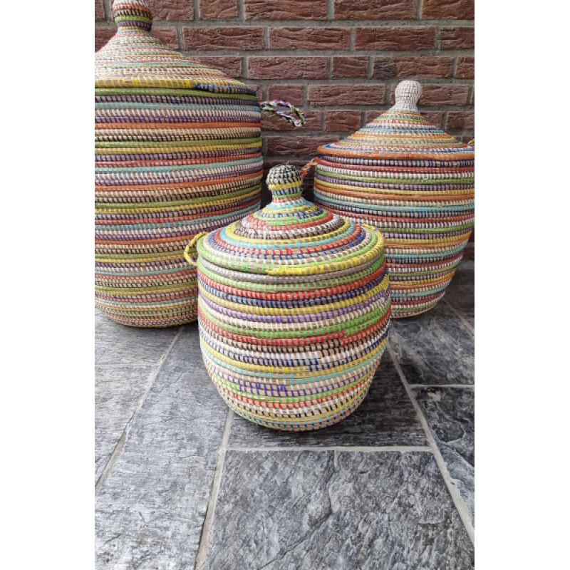 Afrikaanse wasmand opbergmand  multicolor