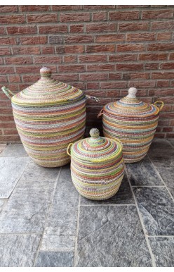 Afrikaanse wasmand opbergmand  multicolor
