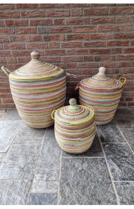 Afrikaanse wasmand opbergmand  multicolor