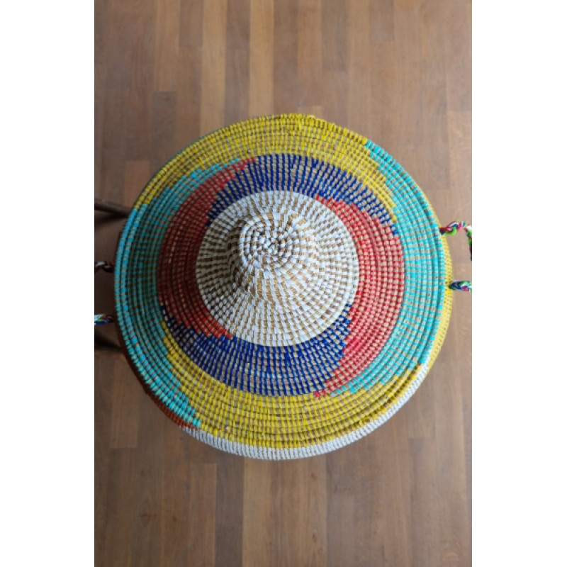Afrikaanse wasmand uit Senegal multicolor