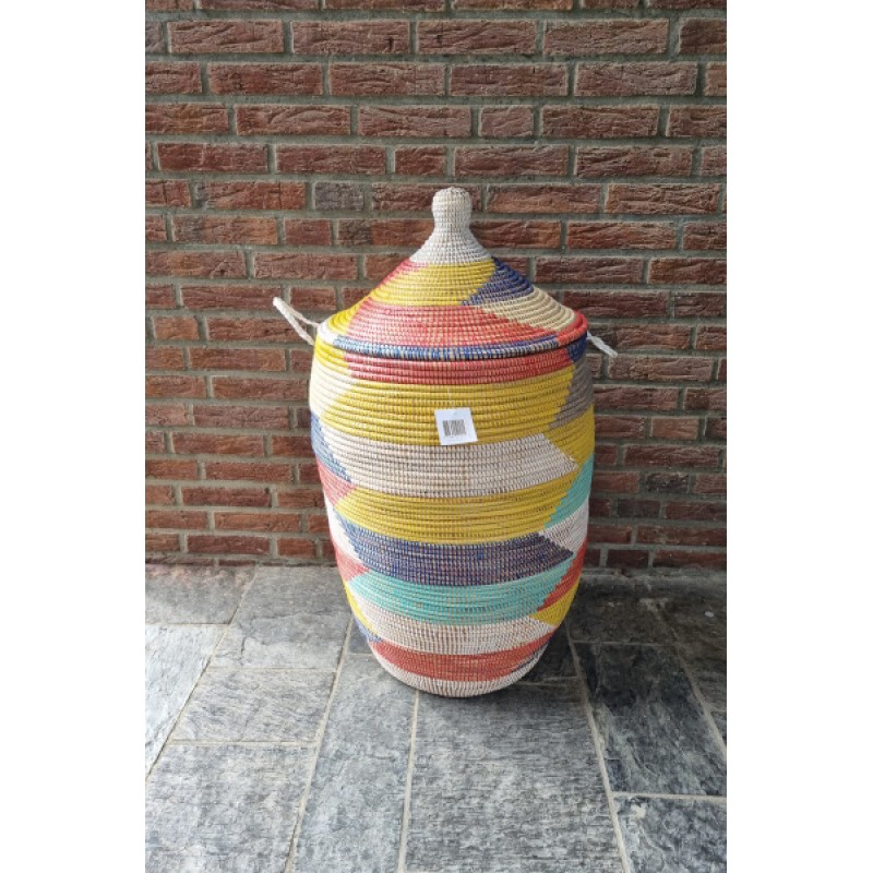 Afrikaanse wasmand uit Senegal multicolor