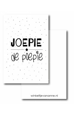 Mini kaartje Joepie de Poepie