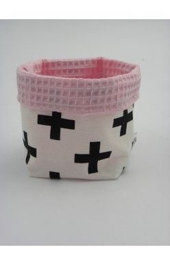 Stoffen Mandje Plus Roze