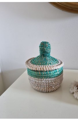 afrikaans bijou mandje uit Senegal Groen