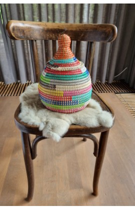 Afrikaans bijou opbergmandje multicolor 
