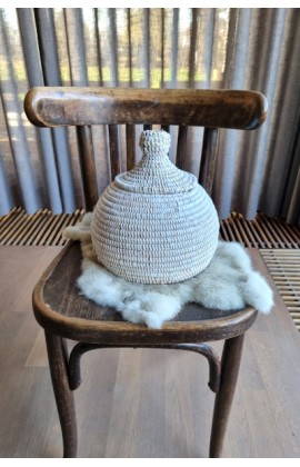 Afrikaans bijou opbergmandje wit