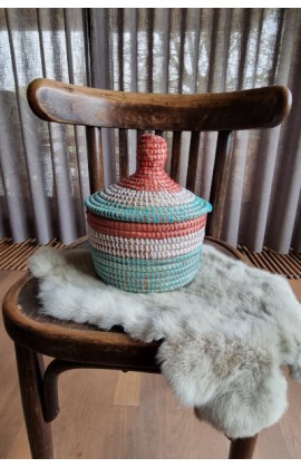 Afrikaans bijou opbergmandje Small uit Senegal multicolor