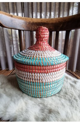 Afrikaans bijou opbergmandje multicolor 
