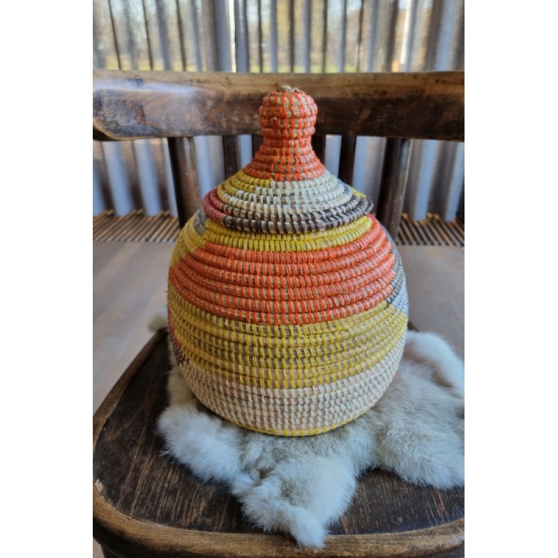 Afrikaans bijou opbergmandje multicolor 