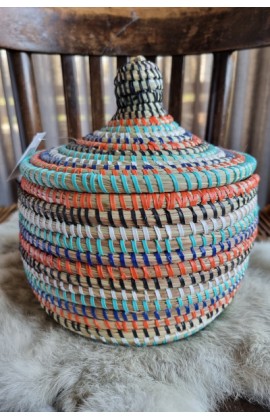 Afrikaans bijou opbergmandje multicolor