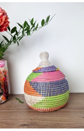 Afrikaans bijou opbergmandje multicolor