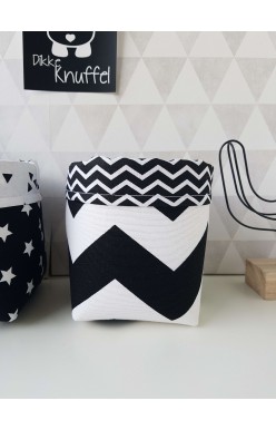 Stoffen Mand Zwart Wit Zigzag